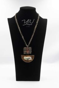 Tribal Pendant w/Tourmaline & Fluorite