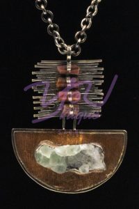 Tribal Pendant w/Tourmaline & Fluorite