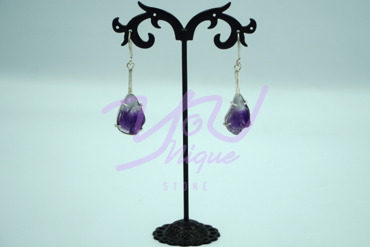 Amethyst Teardrop Earrings