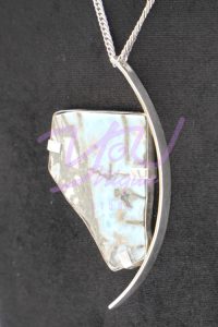 Larimar Moon Pendant