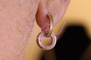 Mexican Fire Opal Hoops