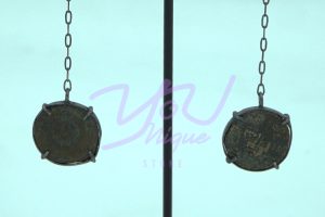 Ancient Roman Coin Dangling Earrings