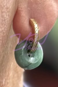 Emerald (smaller) Earring Hoops