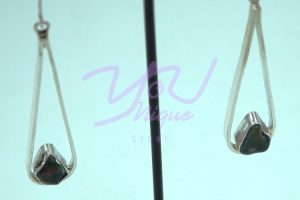 Black Opal Drop Dangling Earrings