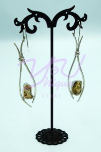 White Opal Fish Dangling Earrings