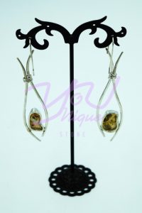 White Opal Fish Dangling Earrings