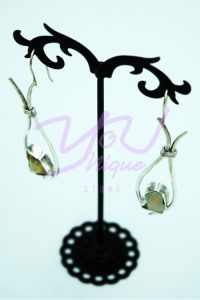 White Opal Fish Dangling Earrings